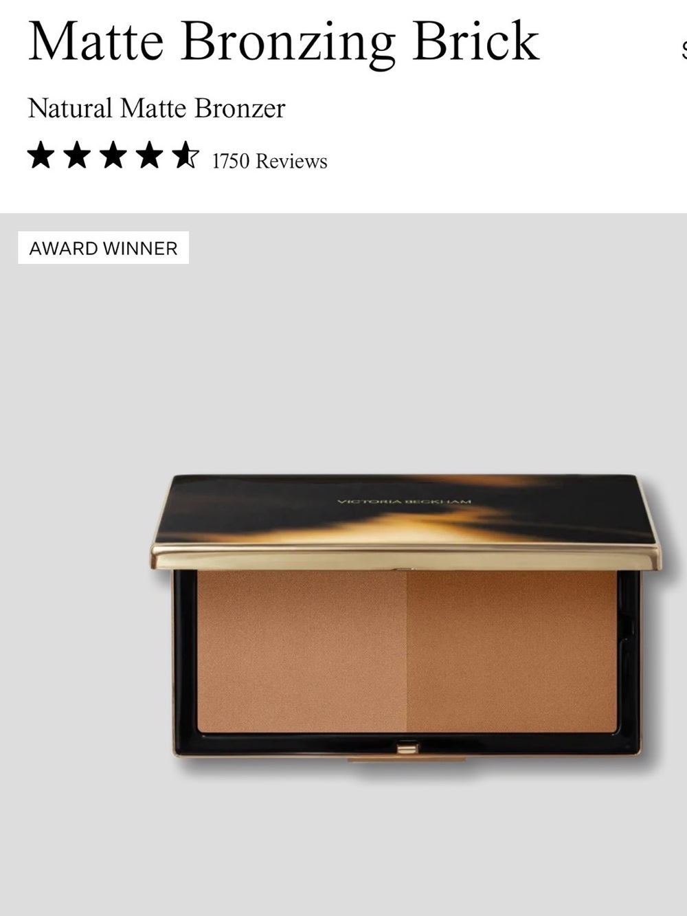 Victoria Beckham Matte Bronzing Brick duo — shade 03